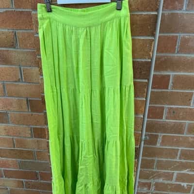 Decjuba Womens  Size 8 Maxi Skirt Yellow 