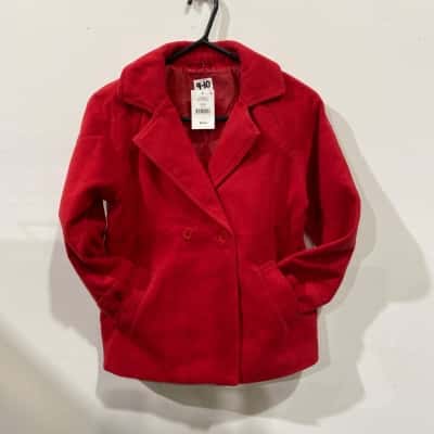 Cotton On Kids  Harper Peacoat Varsity Red RRP$69.99