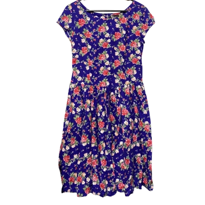  Womens  Size 10 Floral Dress Blue / Floral 
