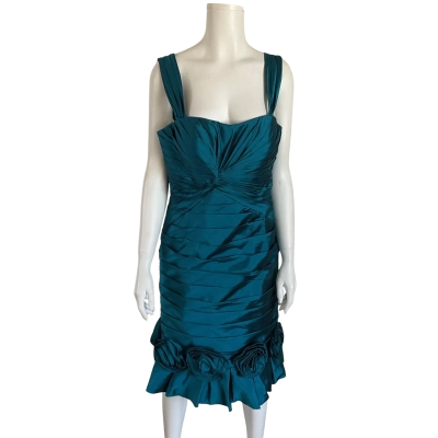 New Veni Infantino Womens  Size 14 Teal Bridesmaid/ Mother of the Bride/Cocktail Dress