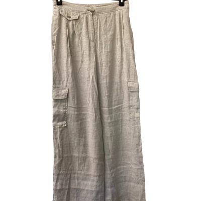 David Lawrence  Beige Linen Blend Cargo Pants size 6