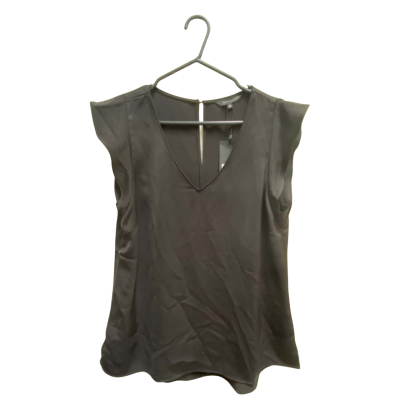 Portmans Womens  Size 12 V-Neck Top Black  