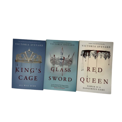 Book Trilogy- Red Queen, Glass Sword, King's Cage By Victoria Aveyard