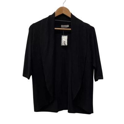 Jacqui-E Womens  Size M Cardigan Black  