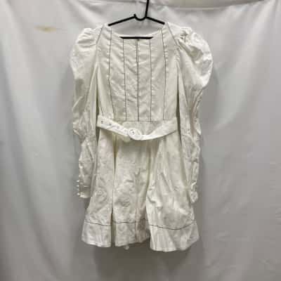 Bardot Junior Kids Linen Blend Dress Size 12 White 
