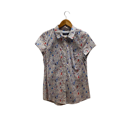 Sportscraft Liberty Womens  Size 10 White Pattern Shirt