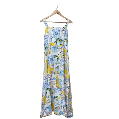 BNWT City Chic Womens Size 12 White Print Maxi Dress RRP $139.95