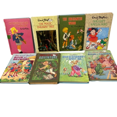 8 hard cover Enid blyton books from the 60s, 70s, and 90s
