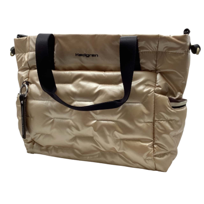 Hedgren Puffer Tote Bag Gold 30*30*15cm NWOT HB2