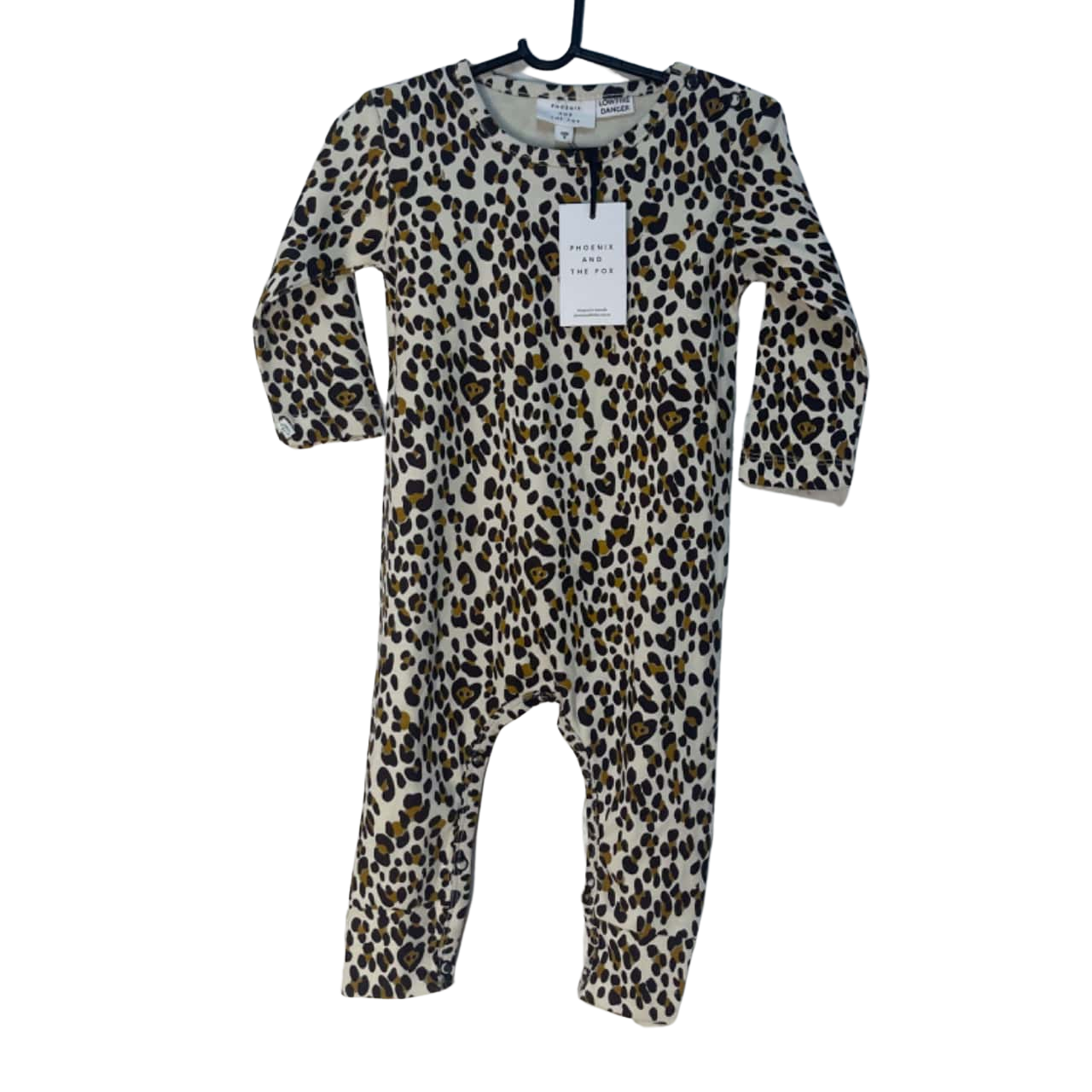 Phoenix & the Fox Kids Leopard Print Onesie Size 0 (s)