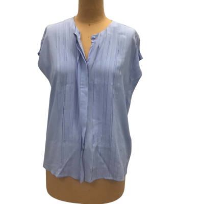BOSS Sleeveless Button Up Shirt Size 12 Cornflower