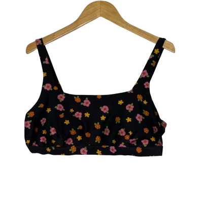 Princess Highway Womens  Size 14 Bikini Top Black  / Floral / Pink  / Yellow 