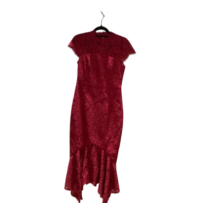 Forever New Womens  Size 8 Formal Dress Maroon Lace Overlay  Original RRP $169.99