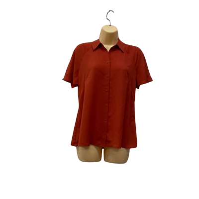 Cue Womens  Size 8 Blouse Burnt Orange 