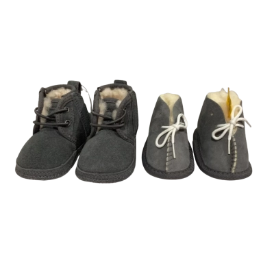 2x Kids Grey UGG Boots Size 1-2 Years(Please see Description For Size)