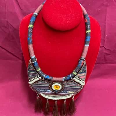  Women's Necklace Bohemian Tribal Beaded Rhinestones and tassels