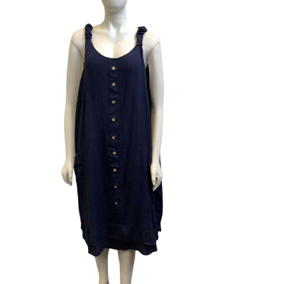 Brand New Autograph Womens Size 22 (Plus Size) Volume Swing Dress Navy