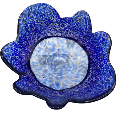 Large 35cm Kosta Boda Blue Black Speckled Bowl. 13 cm high   CAB