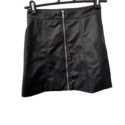 Divided H&M Leather Black Skirt  Size 6   