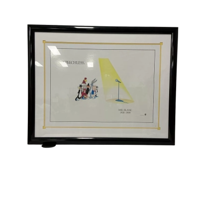 Warner Bros Mel Blanc Speechless 1908-1989 Litho Lithograph Print 