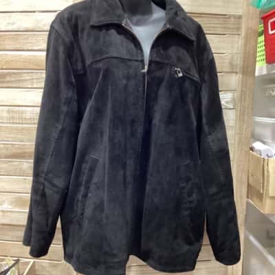 Unisex  Size XXL Winter Jacket Black  Suede 