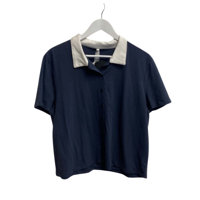 Black Friday Womens  Size 18 Short Sleeve Shirt Blue / White 