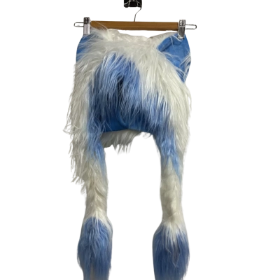 Unisex, UK size 7, blue and white cat ear beanie with paw boots