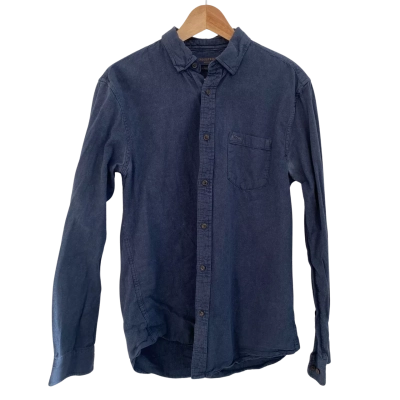 Industrie Mens  Size M Long Sleeve Shirt Navy Blue 