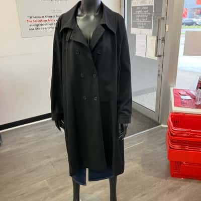 Perri Cutten Womens  Size XL Trench Coat Black  