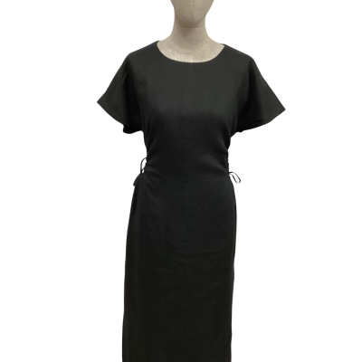 AERE Womens  Size 18 Midi Dress Black  