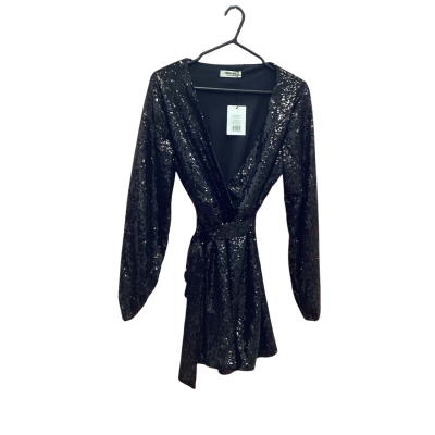 Showpo Womens Size 12 Three of Us Mini Black Dress 