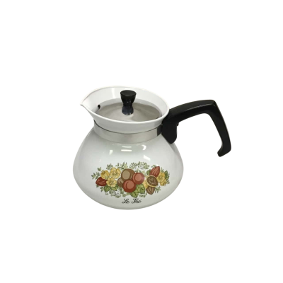 Vintage CorningWare Spice Of Life P-104 6-Cup Teapot With Lid & Infuser - As New