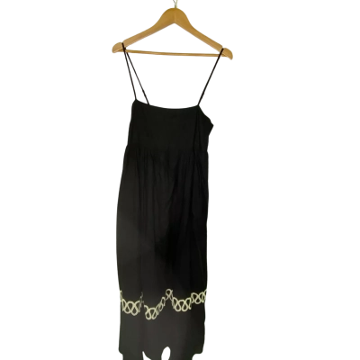 Decjuba Womens  Size 12 Maxi Dress / Shoestring Strap Dress Black  / White 