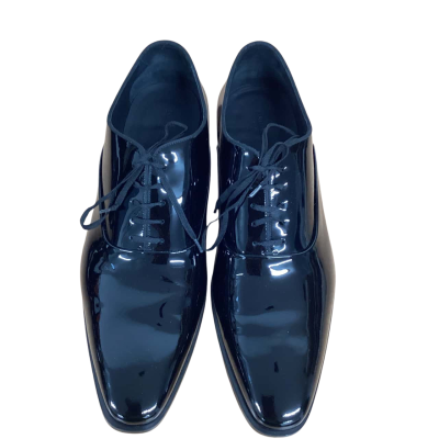 SuitSupply Mens  Size 47 Black Patent Leather Dress Shoes