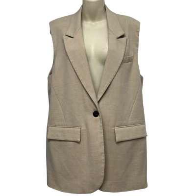 Decjuba Womens Size 14 Beige Vest