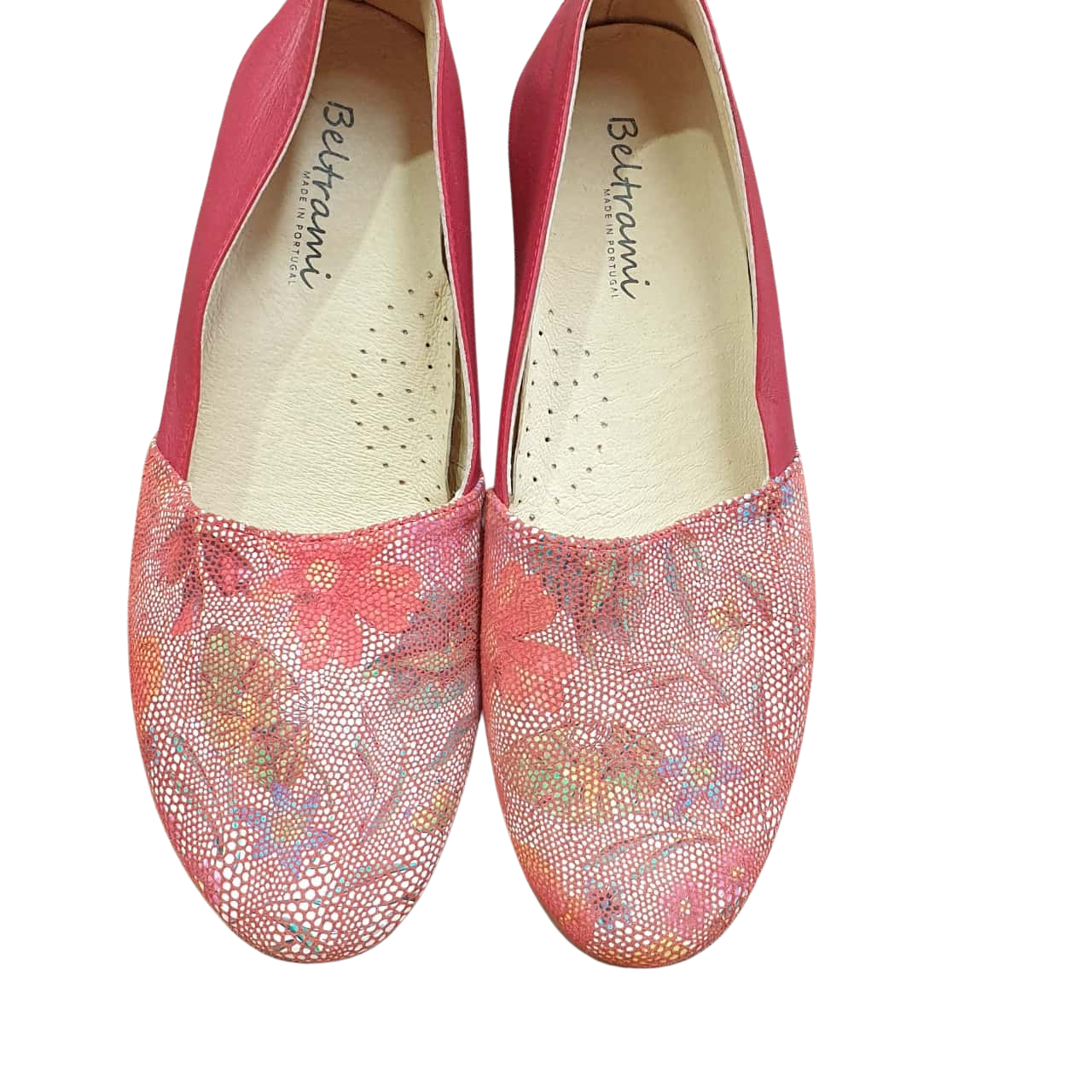 Beltrami Womens Red Leather Slip Ons Size US 1 EU 41 (s)