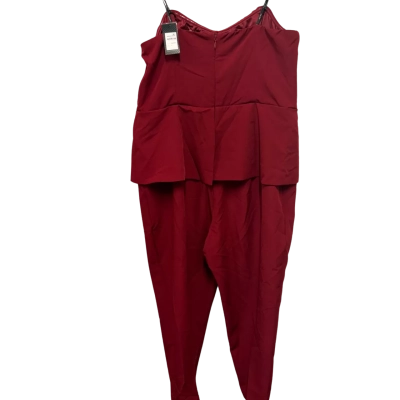 City Chic Womens  Size 18 Jumpsuit Red 