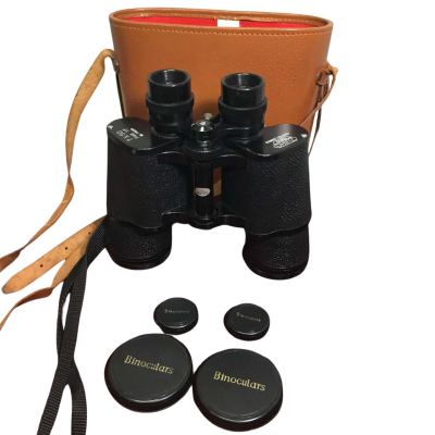 PASSEO Binoculars. 30 x 30. Black. PIGSKIN
