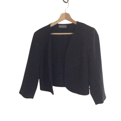 Jacqui-E Womens  Size 12 Cropped Cardigan Black  