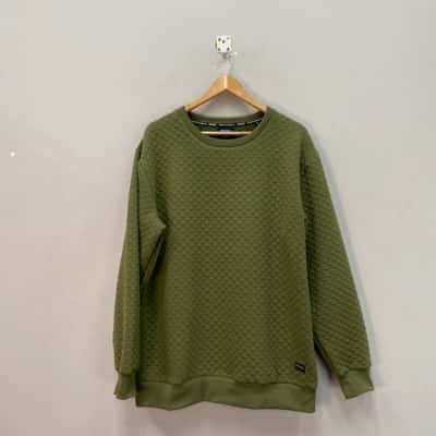 Prodigy Mens  Size XL Stitch Pattern Pullover Khaki 