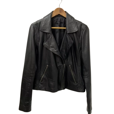 Piper Womens  Size L Leather Jacket Black  
