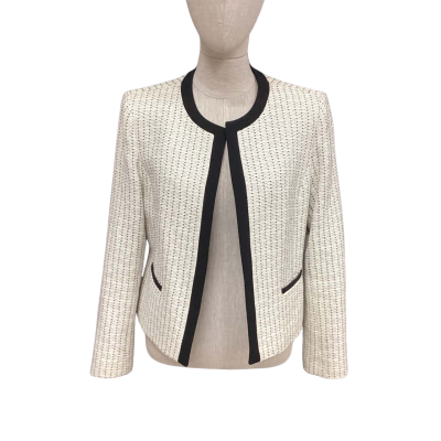 Perri Cutten Womens  Size 10 Blazer Black  / Pattern / White 