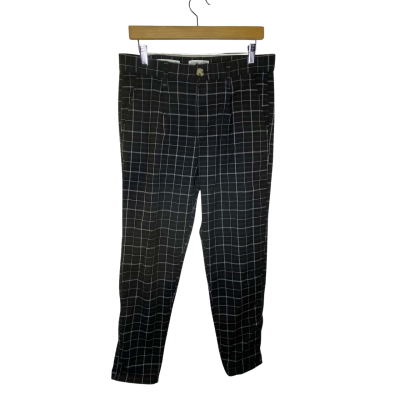 Oxford Trousers by Cotton On Women’s Checked Pants Black Size 30  