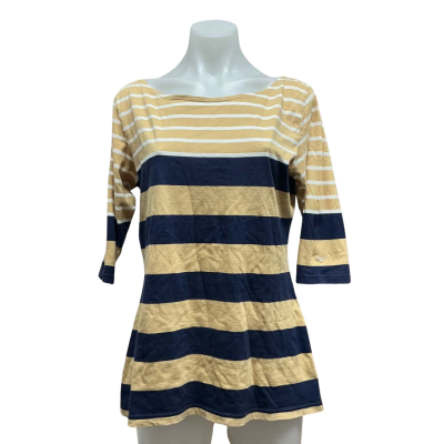 R.M. Williams Womens 100% Cotton Size 12 Long Sleeve Top Multicoloured / Striped 