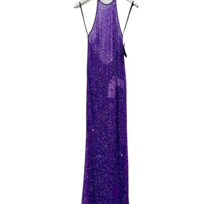 BNWT Retrofete Maxi Purple Sequin Sheer Evening Dress Size XS RRP $1295.00
