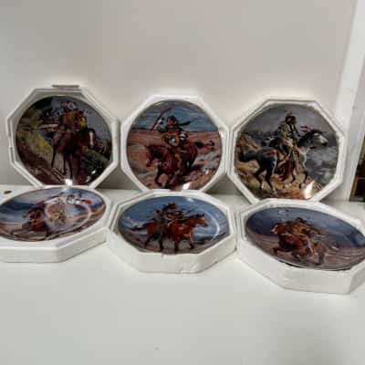 6 American Indian series Tom Beecham plates