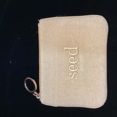Seed Womens  Gold clutch bag
