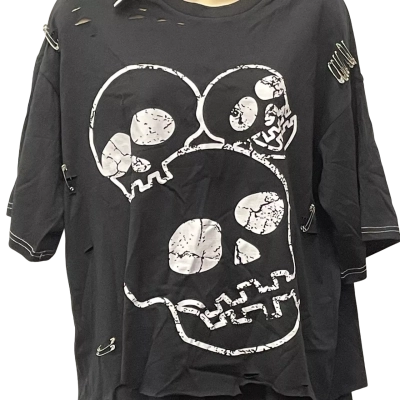 Black Friday Womens  Size S Short Sleeve Top Black  / Pattern 