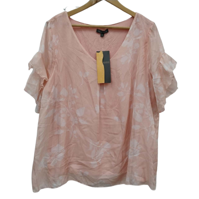 Liz Jordan Womens Size 18 Floral Top Pink (3)