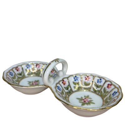 Vintage Crown Stamped Porcelain Salt Cellar 